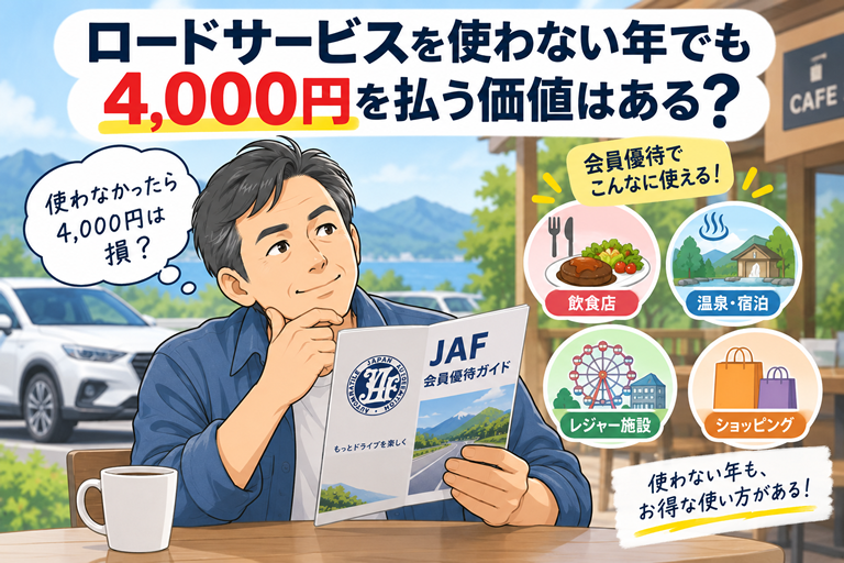 トラブルなく一年間、安全に車を使えた男性