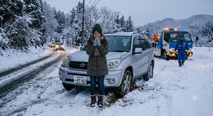 雪道でタイヤが空転…「もうダメかも」と焦る瞬間