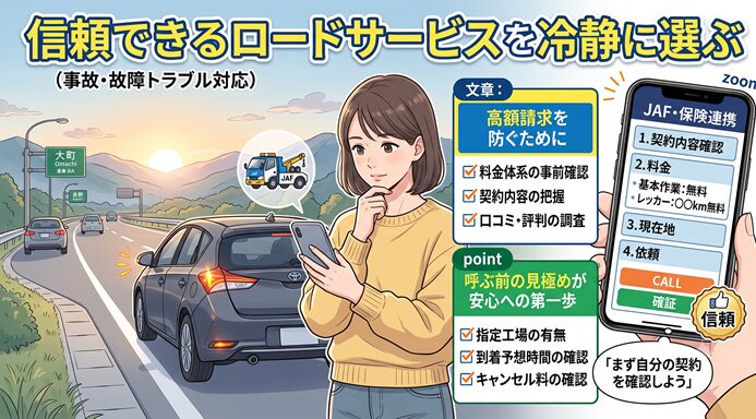 高額請求を防ぐために
呼ぶ前の見極めが安心への第一歩